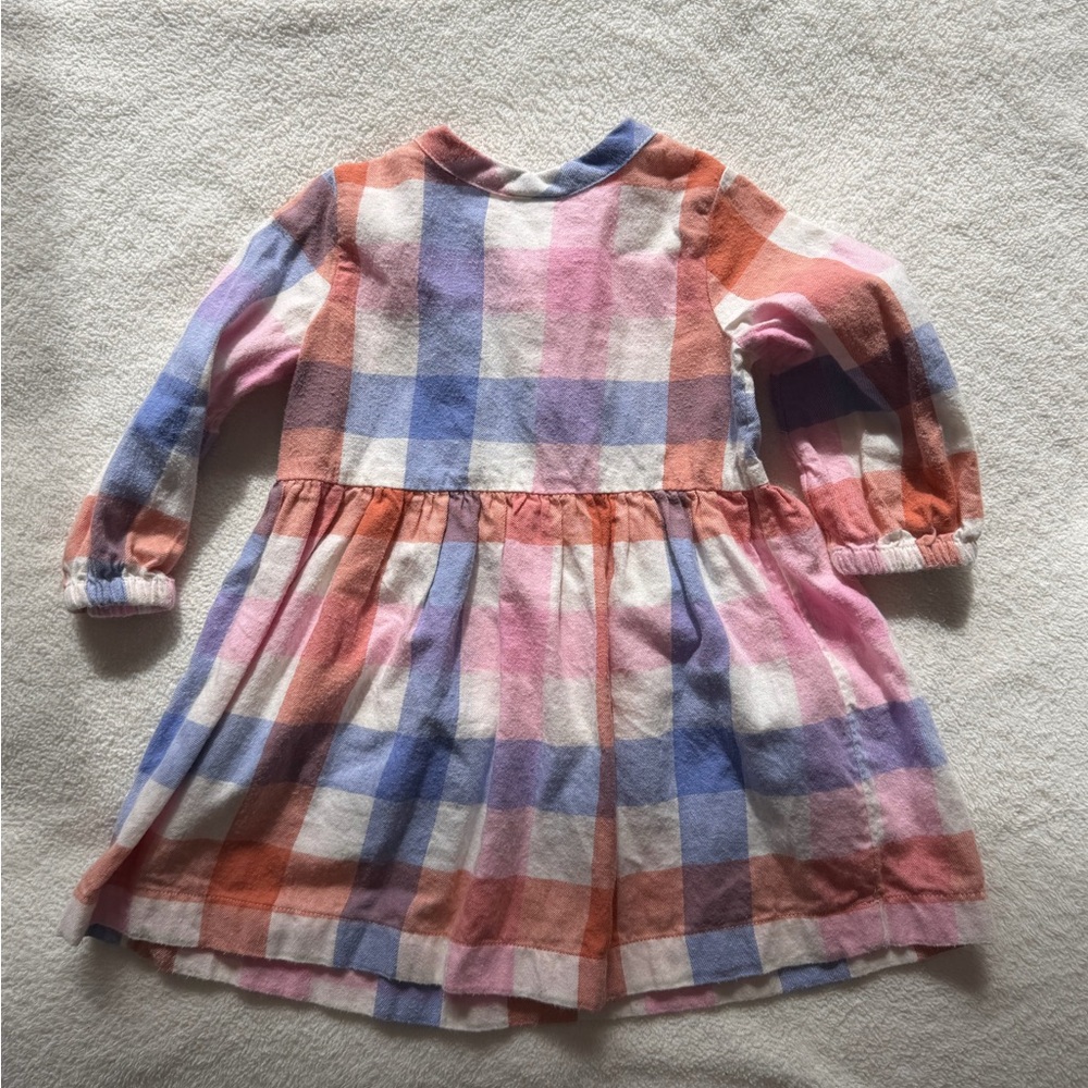 Hanna Andersson Multicolor Plaid Kids Dress 18-24M - Picture 2 of 4